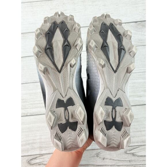 Under Armour Men’s Spotlight Franchise Rm 4.0 Black Silver Football Cleats Sz 13 - Picture 8 of 9